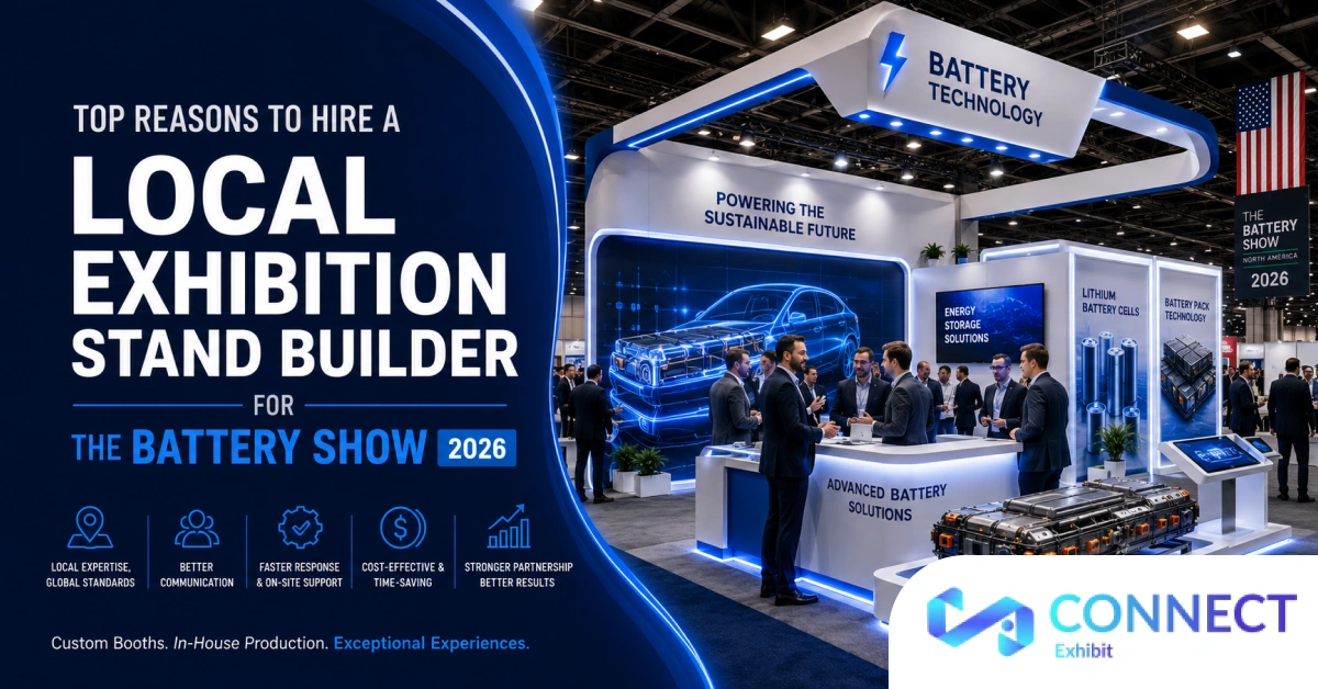 Top Reasons to Hire a Local Exhibition Stand Builder for The Battery Show 2026